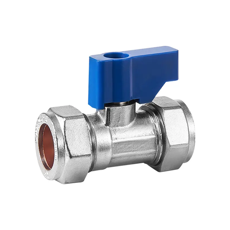Injap Bebola Lurus Ferrule Berganda Loyang