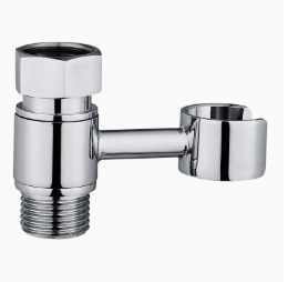 Pemegang Penyembur Bidet Chrome Loyang Pepejal, Pendakap Pusing 360° dengan Penyambung Hos 1/2