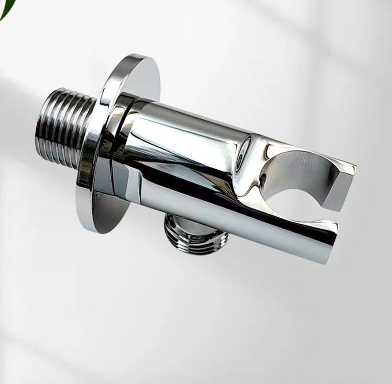 Pemegang pancuran mandian pegang tangan tembaga pepejal, pendakap pancuran mandian tersembunyi yang dipasang di dinding, aksesori pancuran mandian bilik mandi