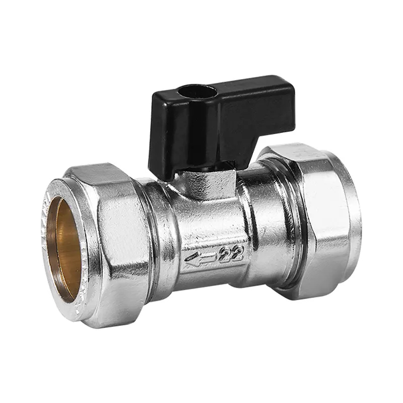 Injap Bebola Lurus Ferrule Berganda Loyang Tebal