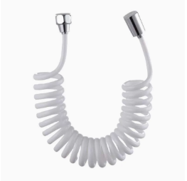 Hos Pancuran Mandi Boleh Tarik Fleksibel TPU 2.3m, Tiub Spring Bergelung untuk Penyembur Bidet